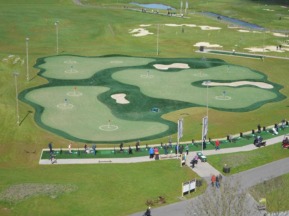 overhead shot of a golf course